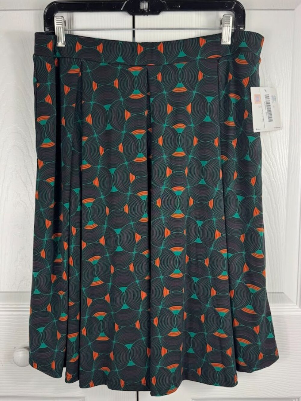 Lularoe Madison Women's Pleated A Line Skirt Geometric Pattern Size 2XL NEW